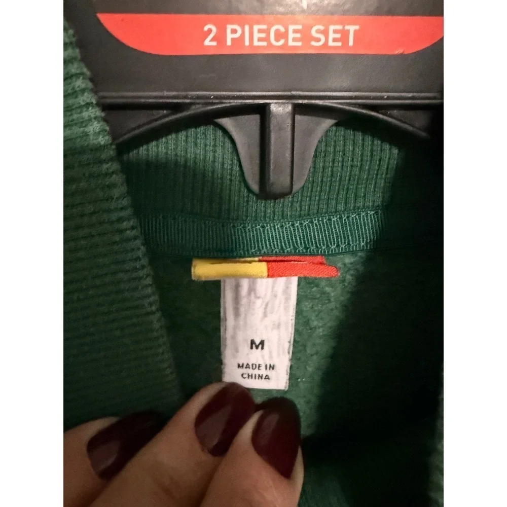 Kids Lego Green Zip Up Track Jacket with Teal Accents Size Medium